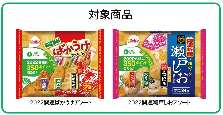 栗山米菓「2022年開運キャンペーン」対象賞品